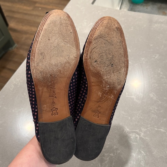 Sam Edelman Red and Blue Loafers with Tassels - Picture 3 of 5